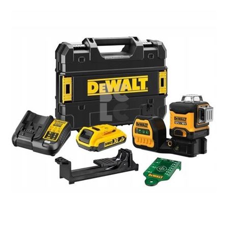 DEWALT Križno linijski laser 10,8 V zelena linija DCE089D1G + gratis stativ
