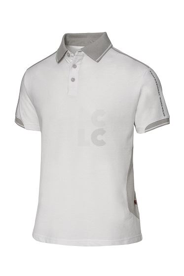 Majica polo kratki rukav Activ Pro bijelo-siva