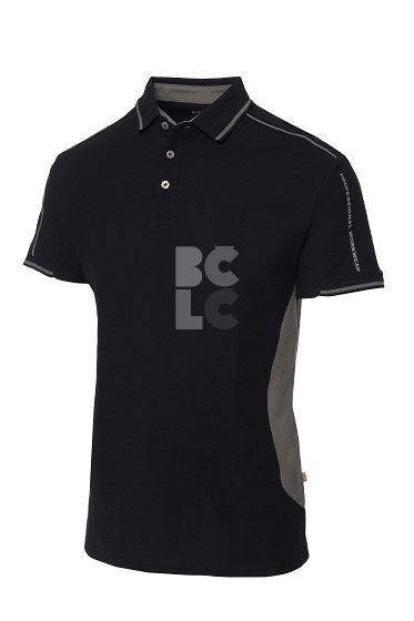 Majica polo kratki rukav Activ Pro crno-siva
