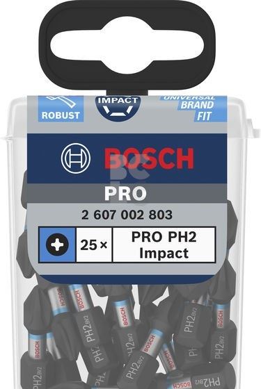 BOSCH PRO udarni bitovi Phillips PH2, 25 mm – set 25 kom