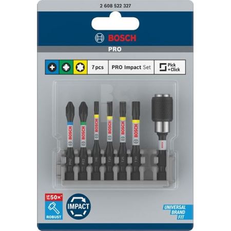 BOSCH PRO set udarnih bitova P&C index 7/1