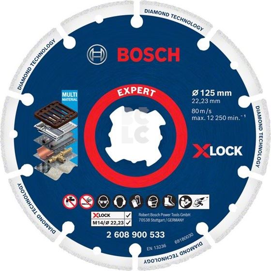 BOSCH Rezna ploča dijamantna za metal DIAMOND METAL 125mm X-lock