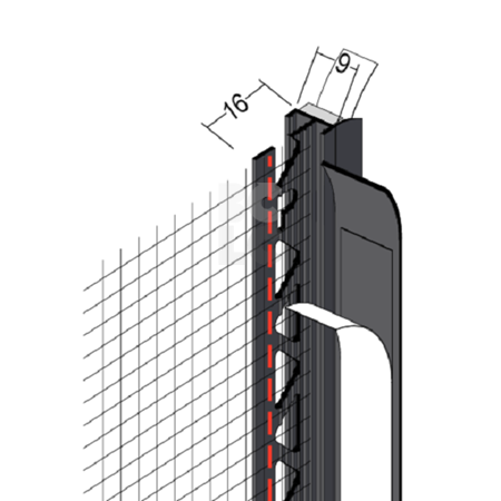 PROTEKTOR prozorski profil s mrežicom 2,6mm Antracit