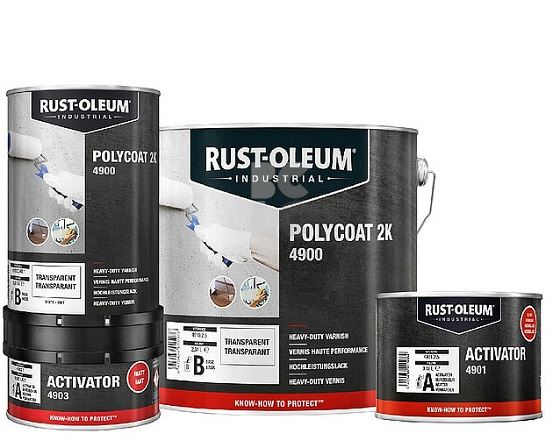 RUSTOLEUM 4900 POLYCOAT 2K prozirni lak na bazi vode 1l sjajni
