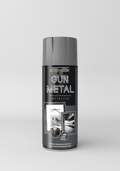 RUSTOLEUM DIY GUN METAL METALLIC SPRAY PAINT - efekt tamnog metala 400 ml