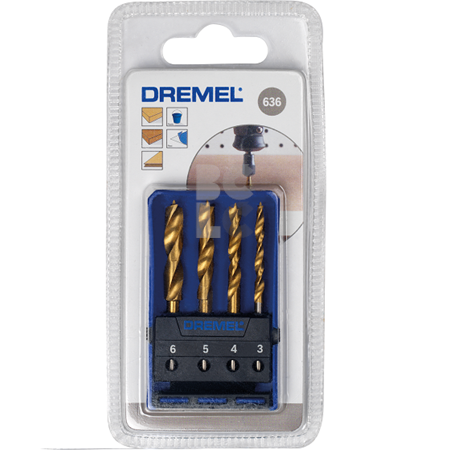 DREMEL Set svrdla za drvo, 4 kom 636