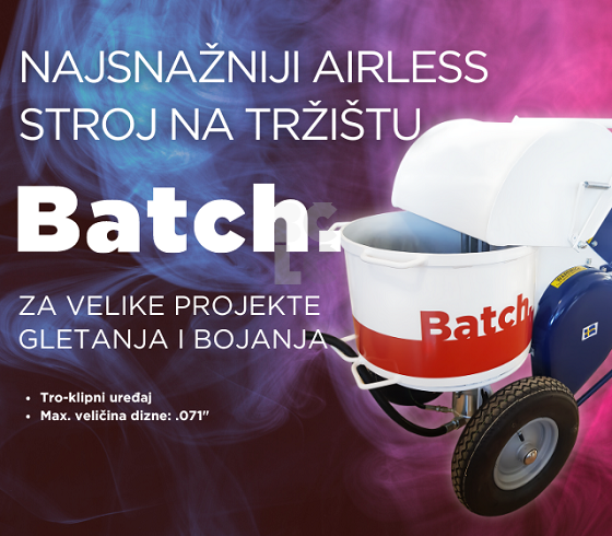 BATCH Airless stroj za velike projekte gletanja
