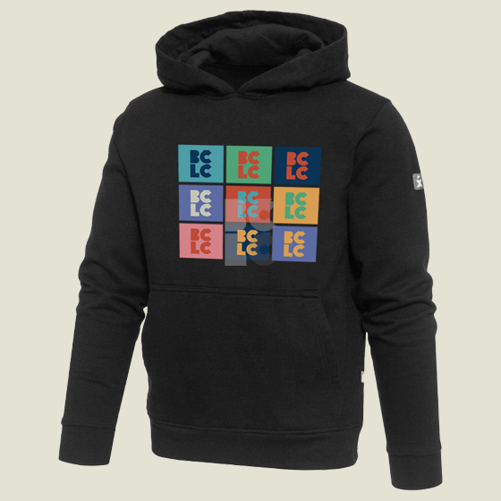 BČLĆ majica hoodie s kapuljačom, crna