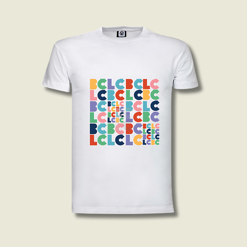 BČLĆ T-shirt, bijela, full color pattern
