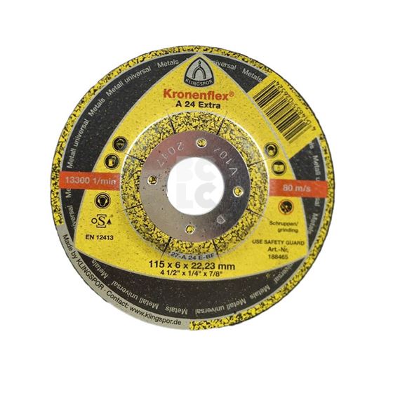 KLINGSPOR Brusna ploča 115x6x22,2mm metal A24 EXTRA