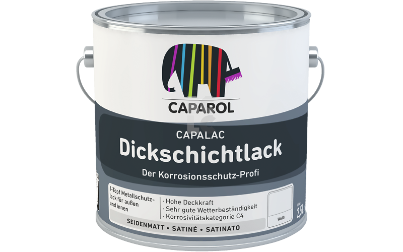 CAPAROL Capalac Dickschichtlack 2,5 l - Bijeli
