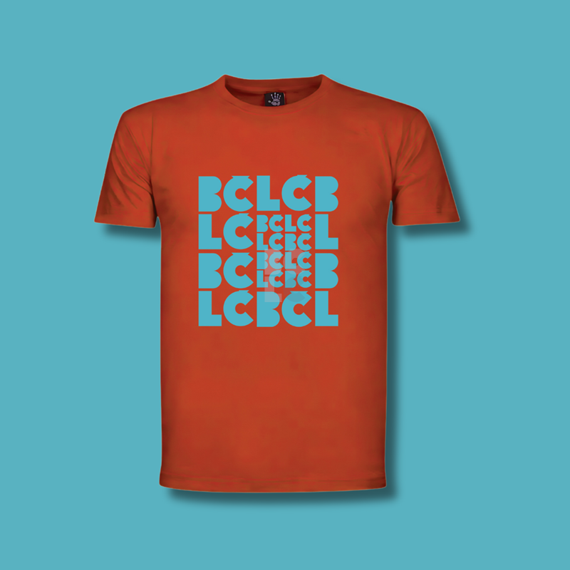 BČLĆ T-shirt, crvena, svijetlo plavi pattern