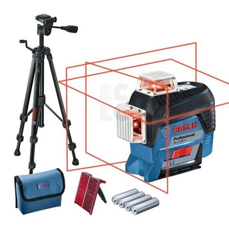 BOSCH nivelir laserski križni GLL 3-80C+BM1+ 12V 2,0Ah+Punjač+CP+TORBA+LB