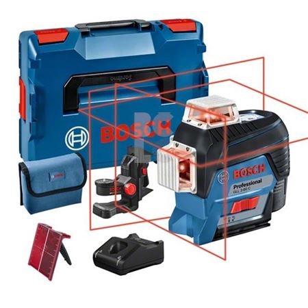 BOSCH nivelir laserski križni  GLL 3-80C+laser LR7+L-BOX