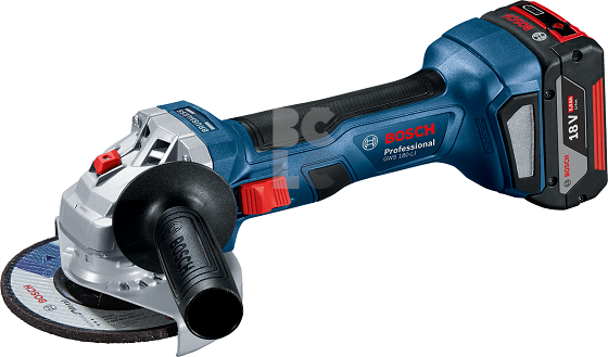 BOSCH aku brusilica kutna GWS 180-Li;2x4.0Ah+GAL18V; kovčeg