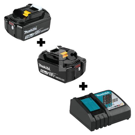 MAKITA Akumulator set BL1830B (18V,3Ah)+BL1850B (18V,5Ah)+DC18RC punjač brzi