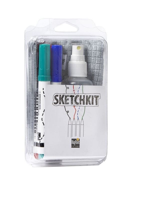 MAGPAINT SKETCHKIT - set za pisanje i čišćenje za whiteboard površinu