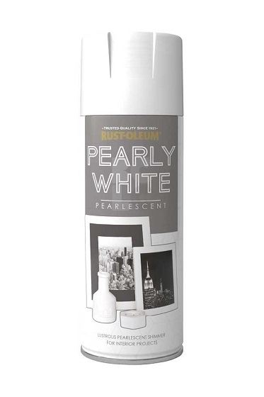 RUST-OLEUM PEARLY WHITE SPRAY PAINT - "perla" efekt 400 ml