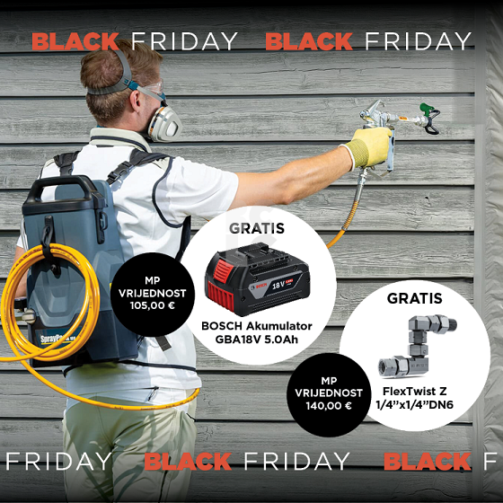 WAGNER Spraypack 18V KIT( 4Ah+punjač) + 1x5Ah gratis + FlexTwist gratis