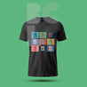 BČLĆ T-shirt, crna, šareni pattern