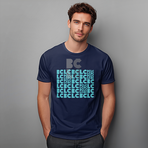 BČLĆ T-shirt, tamno plava, plavi pattern