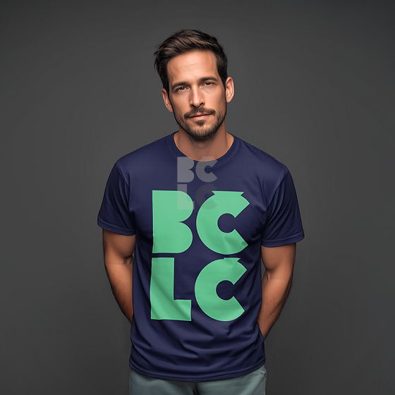BČLĆ T-shirt, tamno plava, zeleni logo
