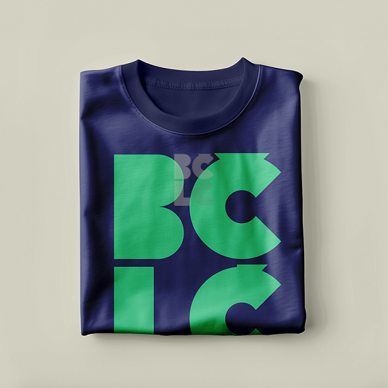 BČLĆ T-shirt, tamno plava, zeleni logo