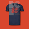BČLĆ T-shirt, tamno plava, crveni pattern