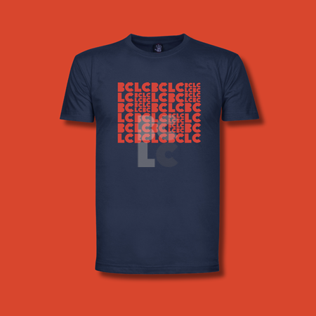 BČLĆ T-shirt, tamno plava, crveni pattern