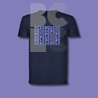 BČLĆ T-shirt, tamno plava, ljubičasti pattern