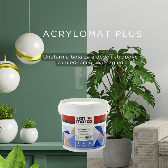 SAN MARCO ACRYLOMAT PLUS BIANCO - visokopokrivna boja