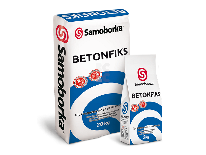SAMOBORKA BETONFIKS - gips vapnena masa za izravnavanje