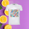 BČLĆ T-shirt, bijela, full color pattern