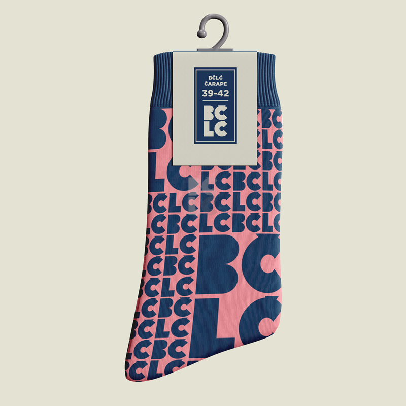 BČLĆ čarape plavo-roze