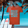 BČLĆ T-shirt, crvena, svijetlo plavi pattern