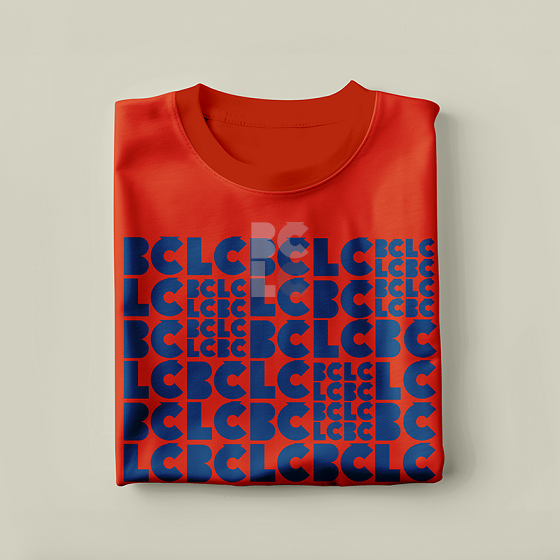 BČLĆ T-shirt, crvena, tamno plavi pattern