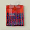 BČLĆ T-shirt, crvena, tamno plavi pattern