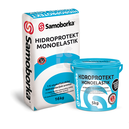 SAMOBORKA HIDROPROTEKT MONOELASTIK - 1K visokofleksibilna hidroizolacijska masa