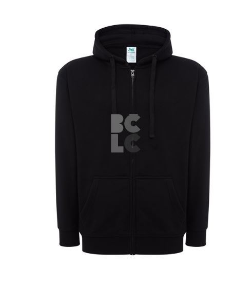 Majica s kapuljačom i zatvaračem unisex crna