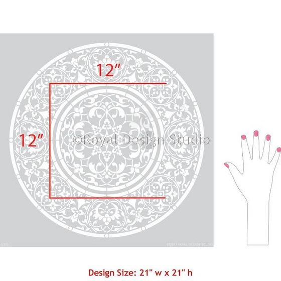 Šablona MANDALA MEDALLION STENCIL S-6305