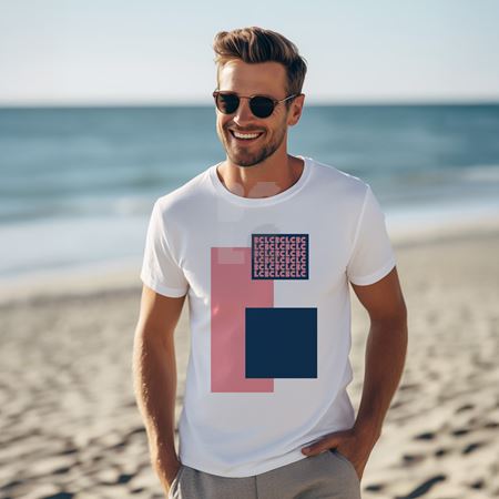 BČLĆ T-shirt, bijela, rozo plavi pattern