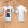 BČLĆ T-shirt, bijela, rozo plavi pattern