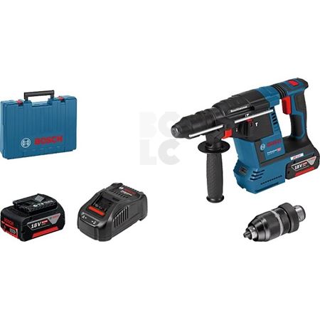 BOSCH Aku bušači čekić GBH 18V-26 F+2xGBA 18V 6,0Ah+Quick stezna glava+kovčeg