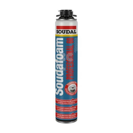 SOUDAL PU PJENA PROFESSIONAL 60 - PU pištoljska pjena, 750ml