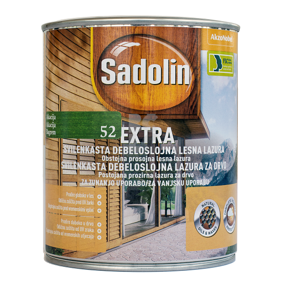 SADOLIN EXTRA - debeloslojna lazura za drvo