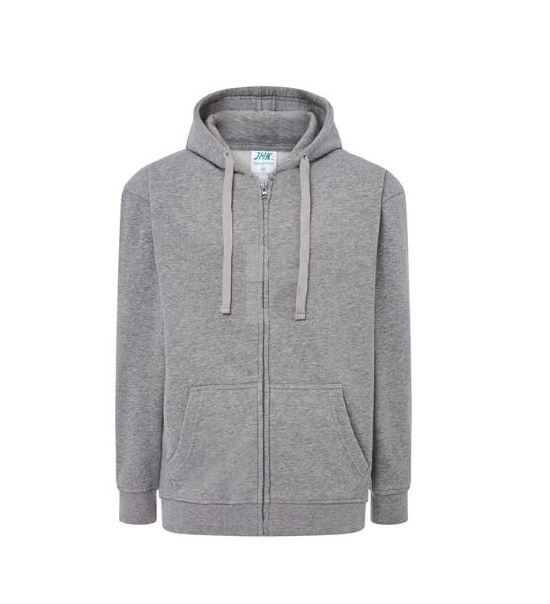 Majica s kapuljačom i zatvaračem unisex siva