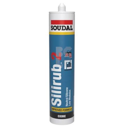 SOUDAL SILIRUB 2 - neutralno staklarsko silikonsko brtvilo