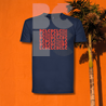 BČLĆ T-shirt, tamno plava, crveni pattern