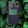 BČLĆ T-shirt, tamno plava, zeleni pattern