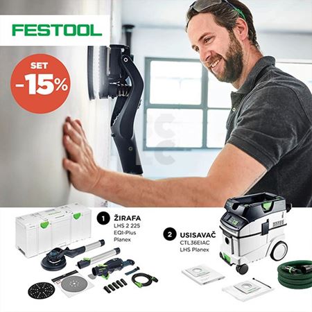 FESTOOL Planex žirafa LHS 2 225 + CTL 36 usisavač